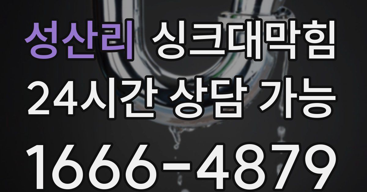 성산리 싱크대 뚫기