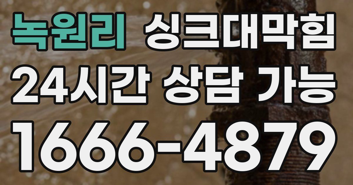 녹원리 싱크대 뚫기