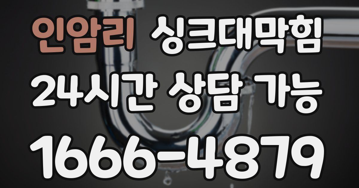 인암리 싱크대 뚫기