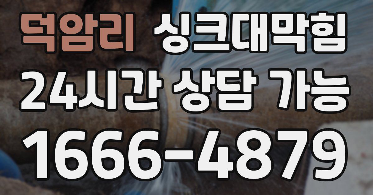 덕암리 싱크대 뚫기