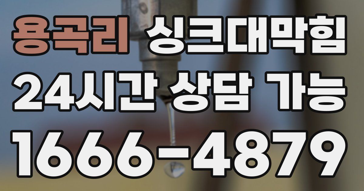 용곡리 싱크대 뚫기