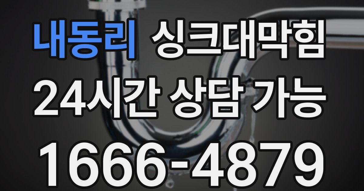 내동리 싱크대 뚫기