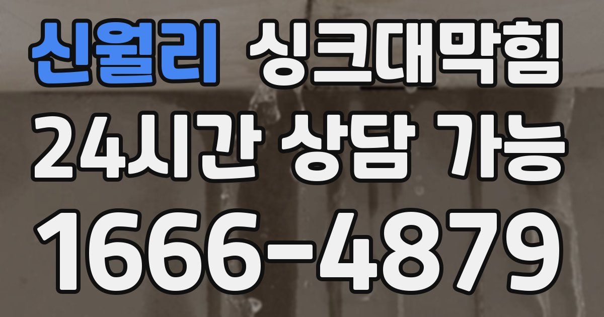 신월리 싱크대 뚫기