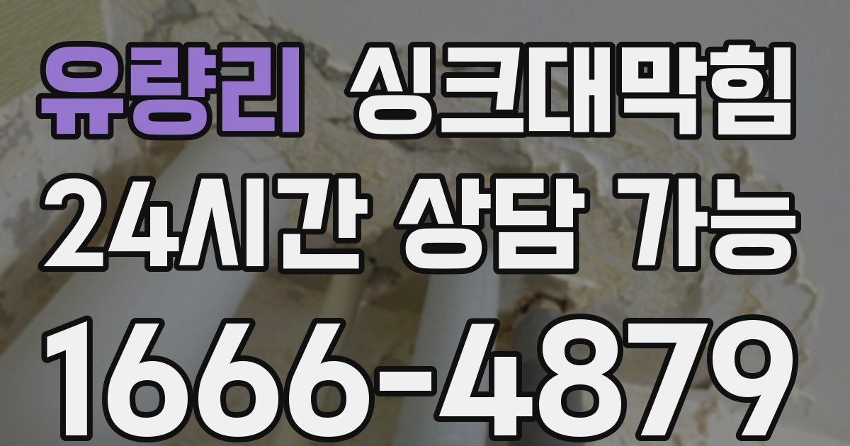 유량리 싱크대 뚫기