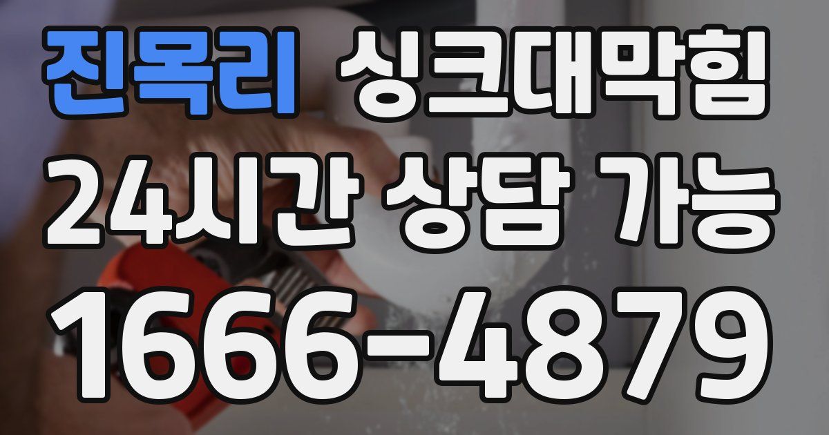 진목리 싱크대 뚫기