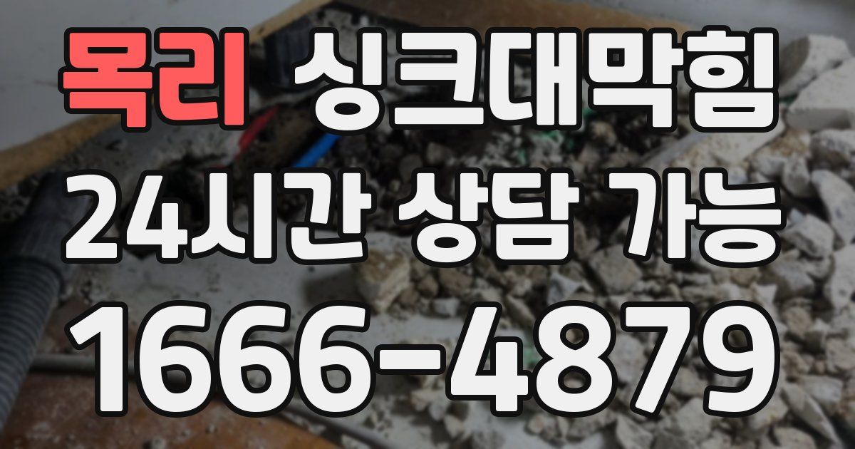 목리 싱크대 뚫기