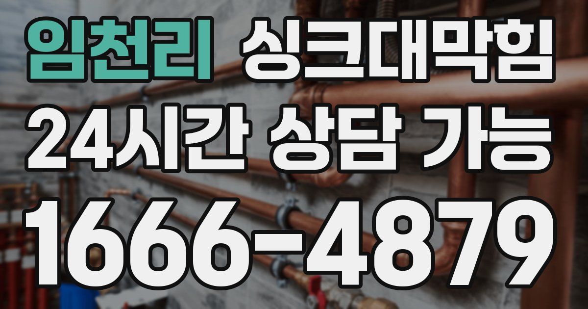 임천리 싱크대 뚫기