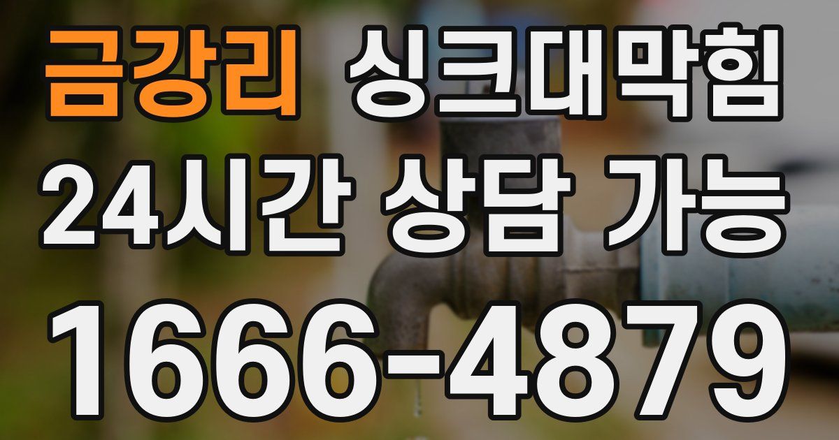 금강리 싱크대 뚫기