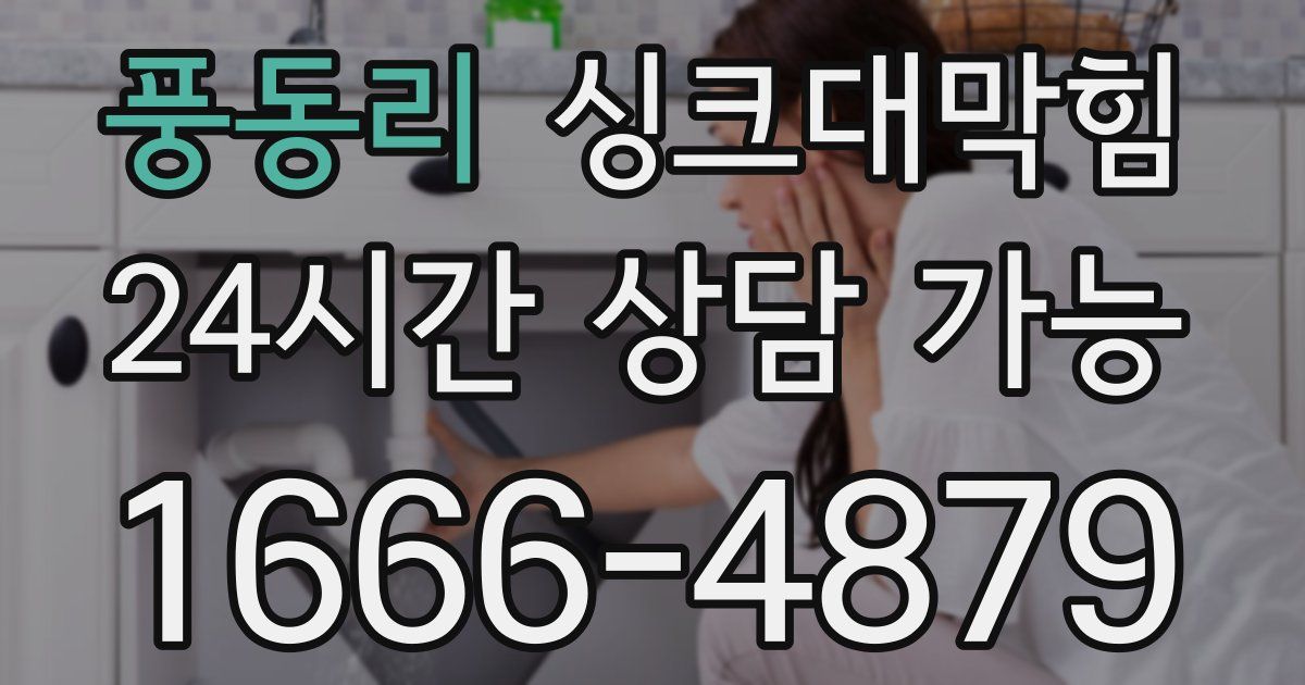 풍동리 싱크대 뚫기