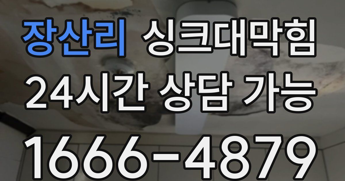 장산리 싱크대 뚫기