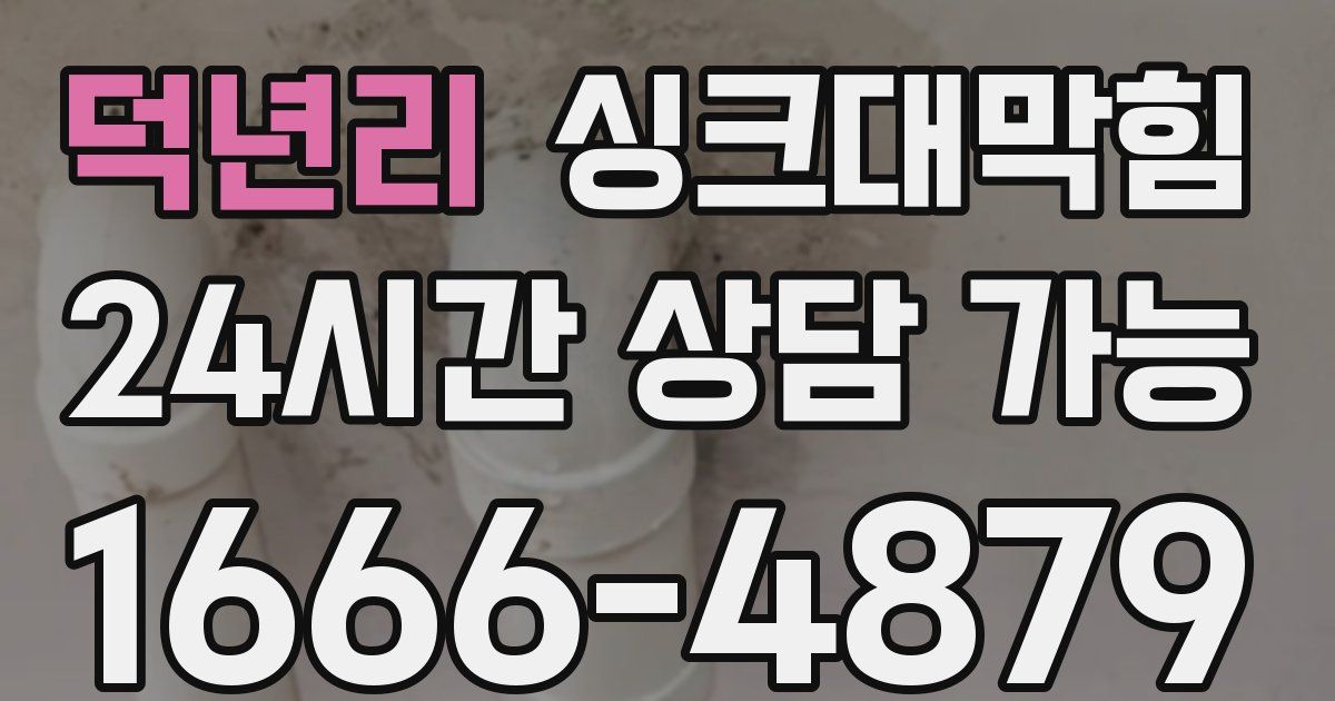 덕년리 싱크대 뚫기