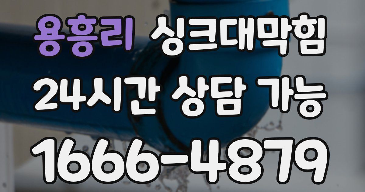 용흥리 싱크대 뚫기