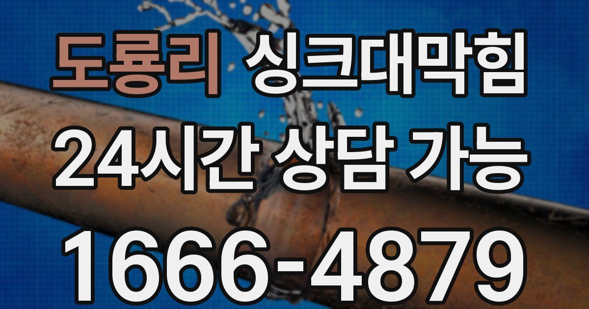 도룡리 싱크대 뚫기