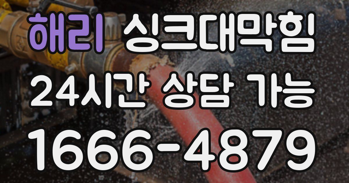 해리 싱크대 뚫기