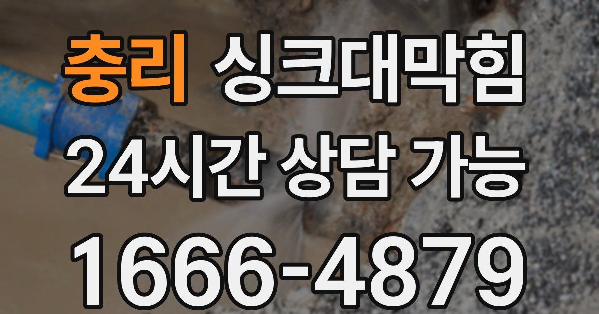 충리 싱크대 뚫기