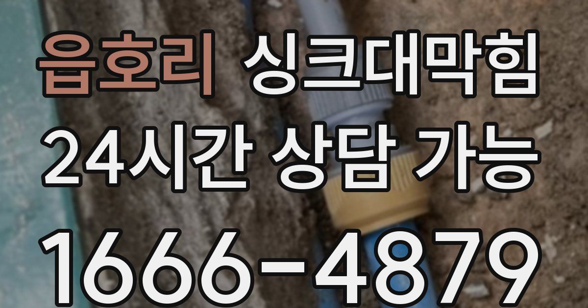 읍호리 싱크대 뚫기