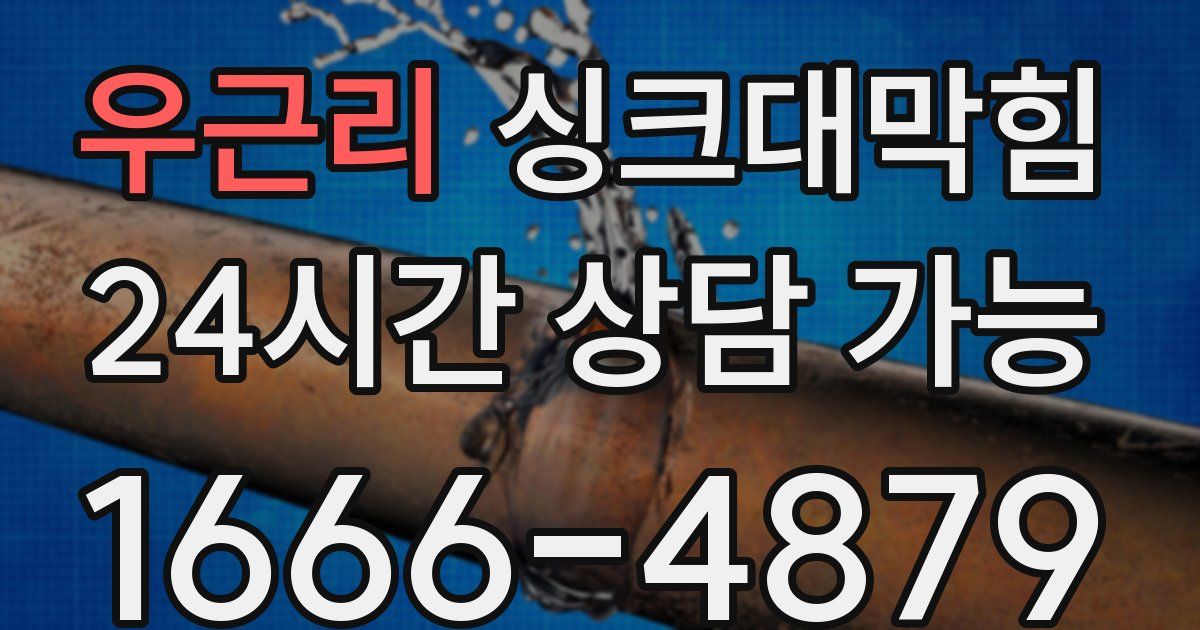 우근리 싱크대 뚫기