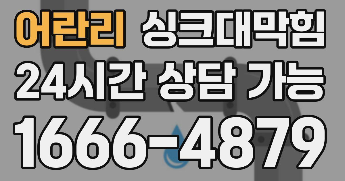 어란리 싱크대 뚫기