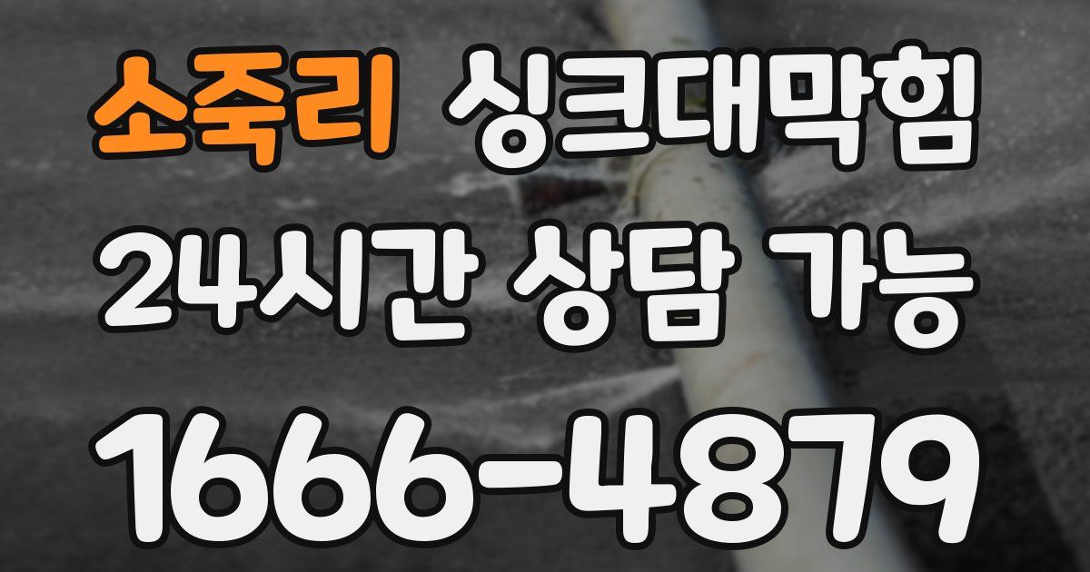 소죽리 싱크대 뚫기