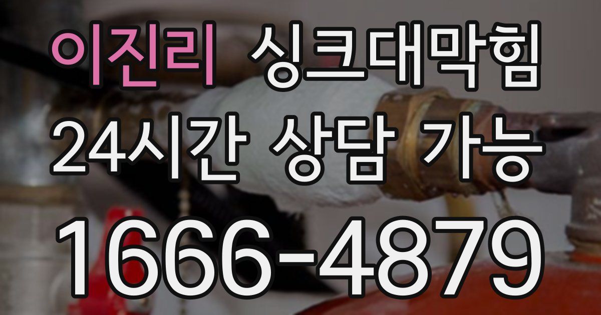 이진리 싱크대 뚫기