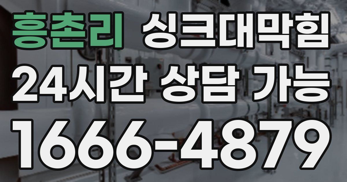 흥촌리 싱크대 뚫기