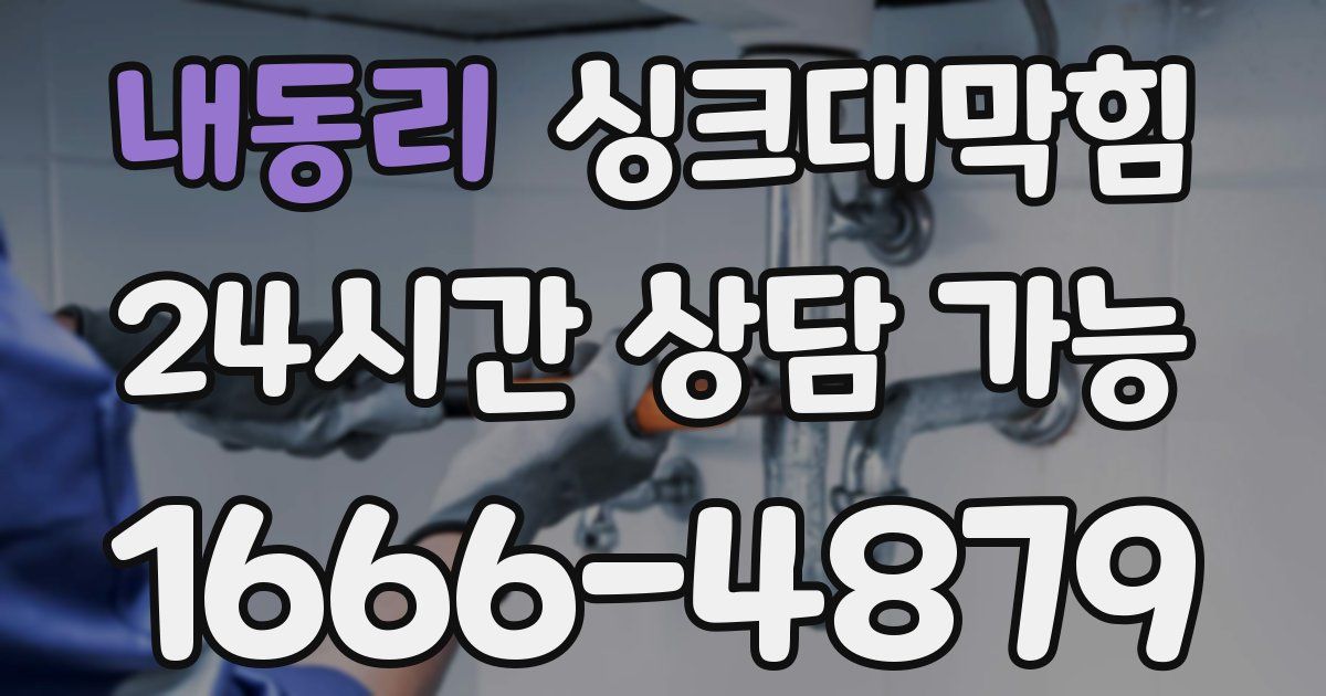 내동리 싱크대 뚫기