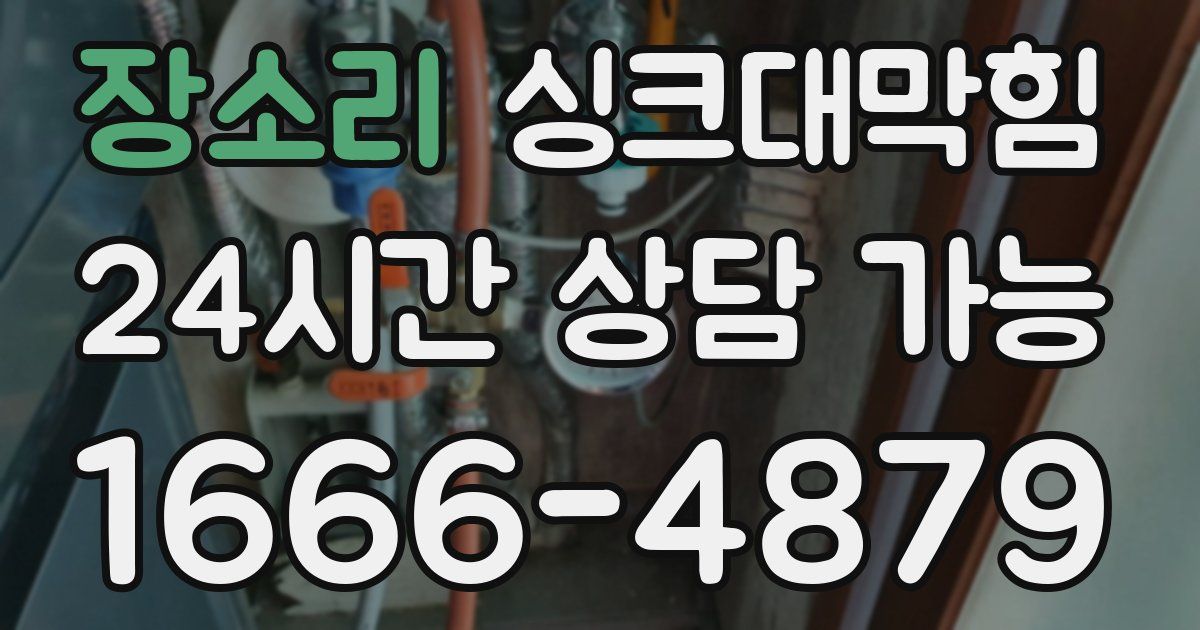 장소리 싱크대 뚫기