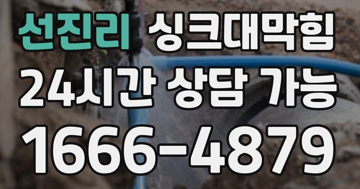 선진리 싱크대 뚫기
