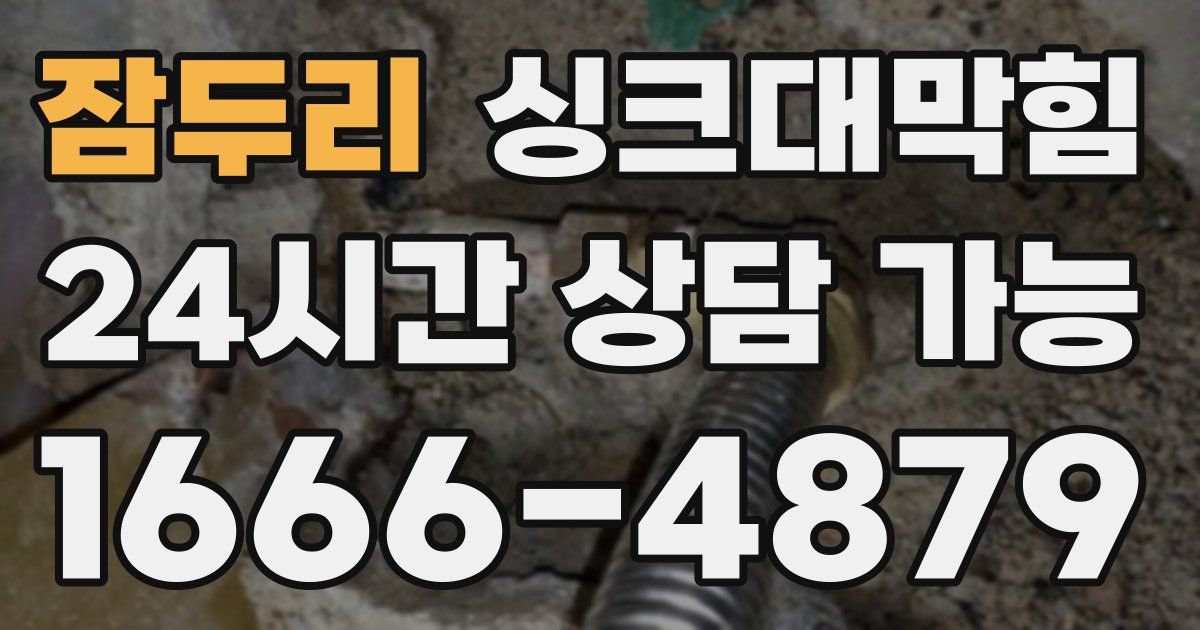 잠두리 싱크대 뚫기