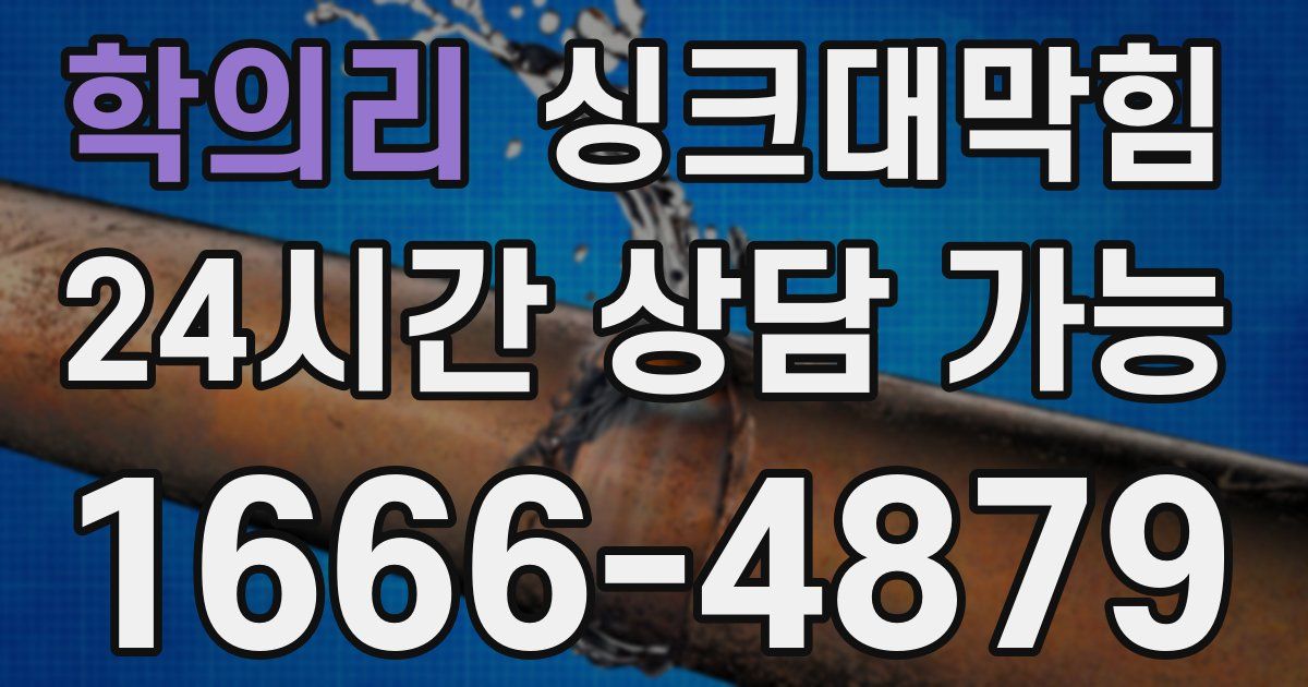 학의리 싱크대 뚫기