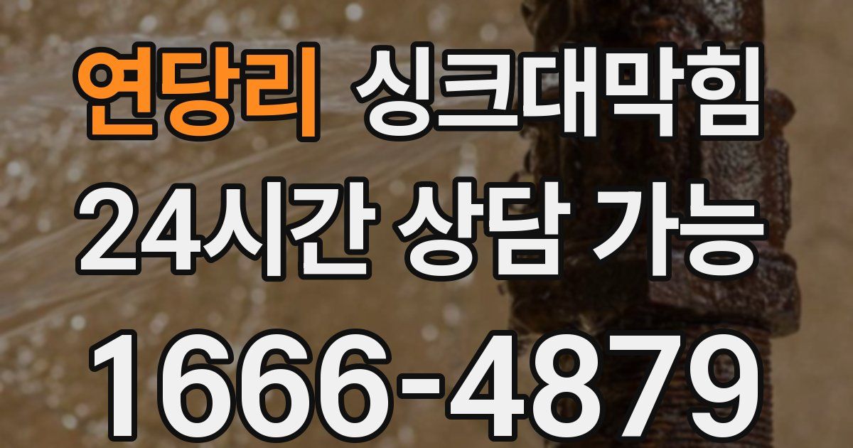 연당리 싱크대 뚫기