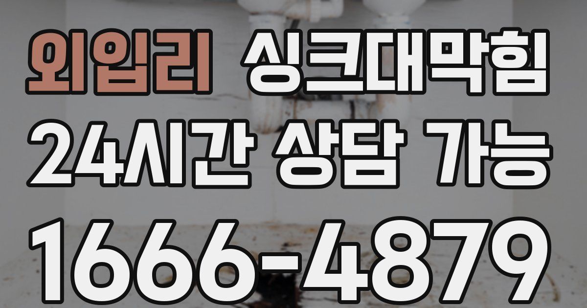 외입리 싱크대 뚫기