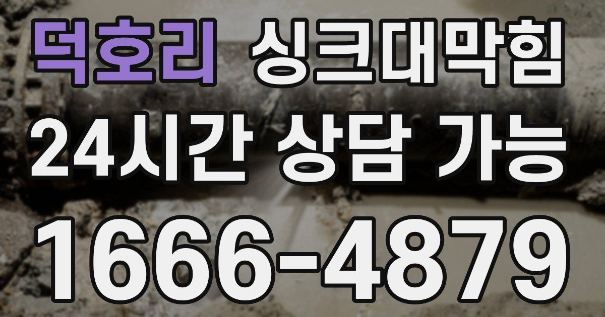 덕호리 싱크대 뚫기