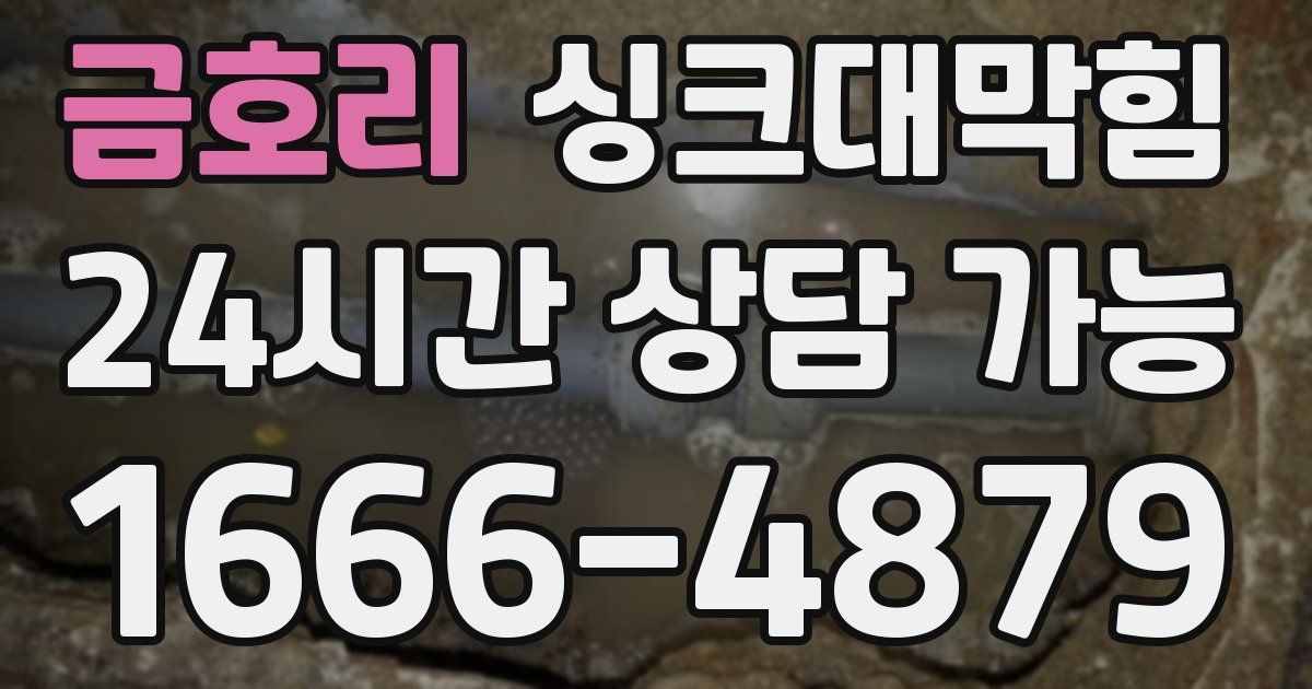 금호리 싱크대 뚫기