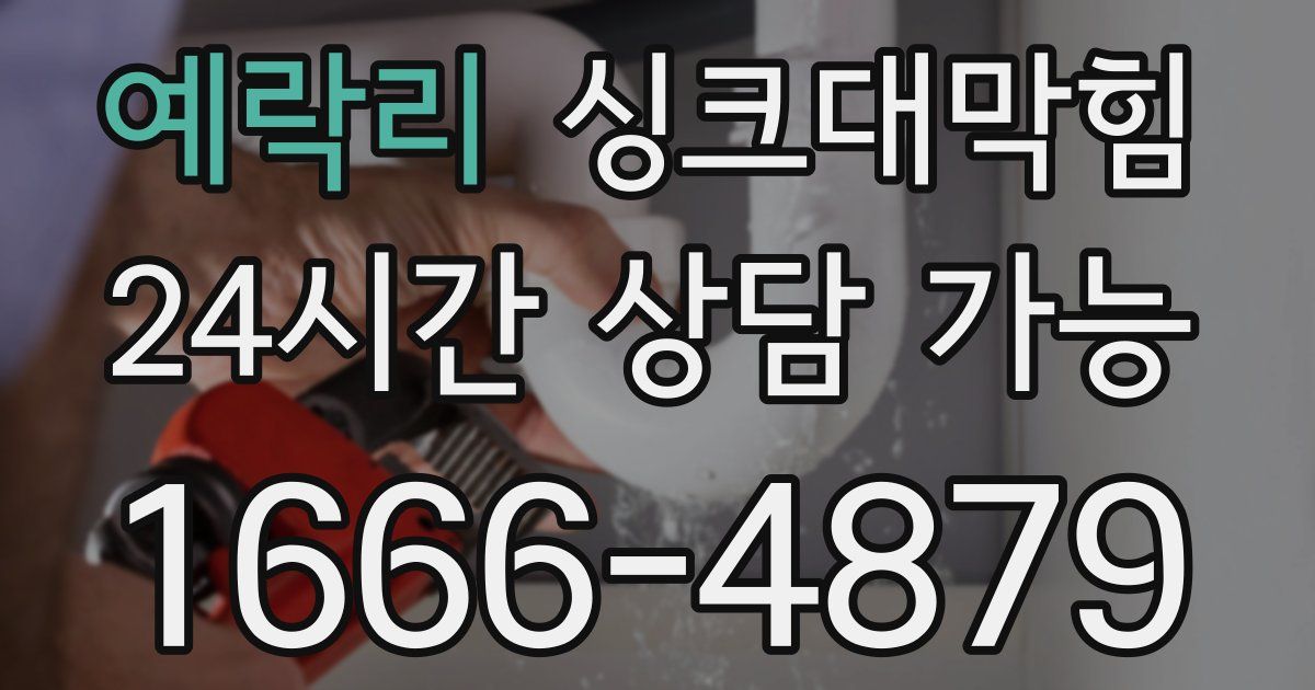 예락리 싱크대 뚫기