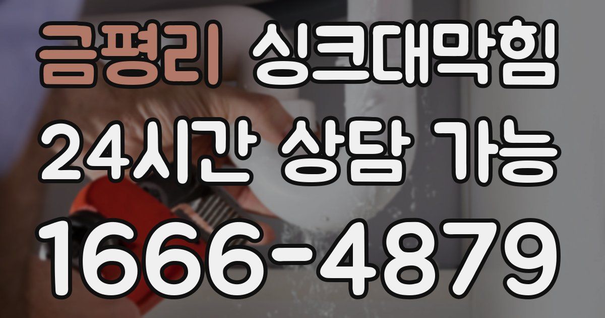 금평리 싱크대 뚫기