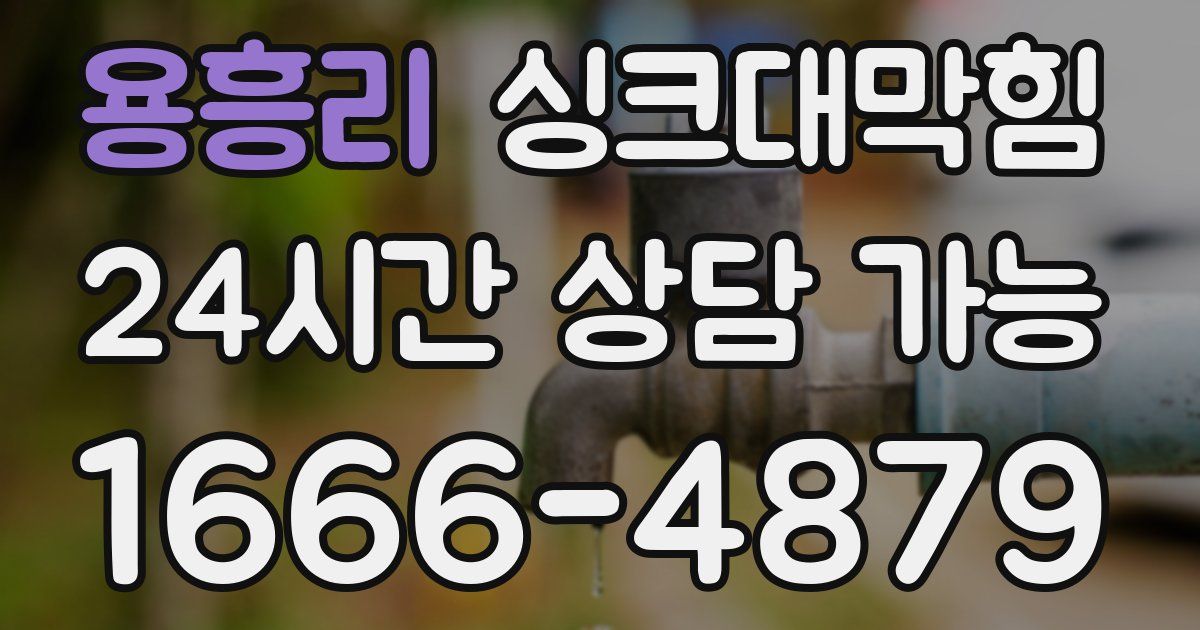 용흥리 싱크대 뚫기