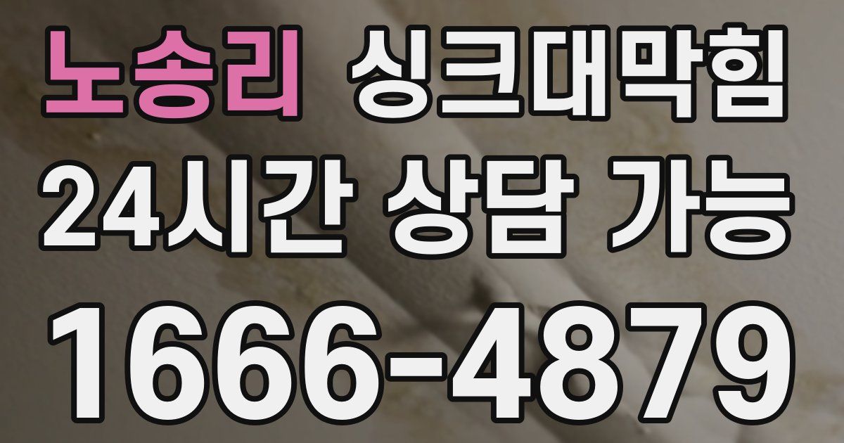 노송리 싱크대 뚫기