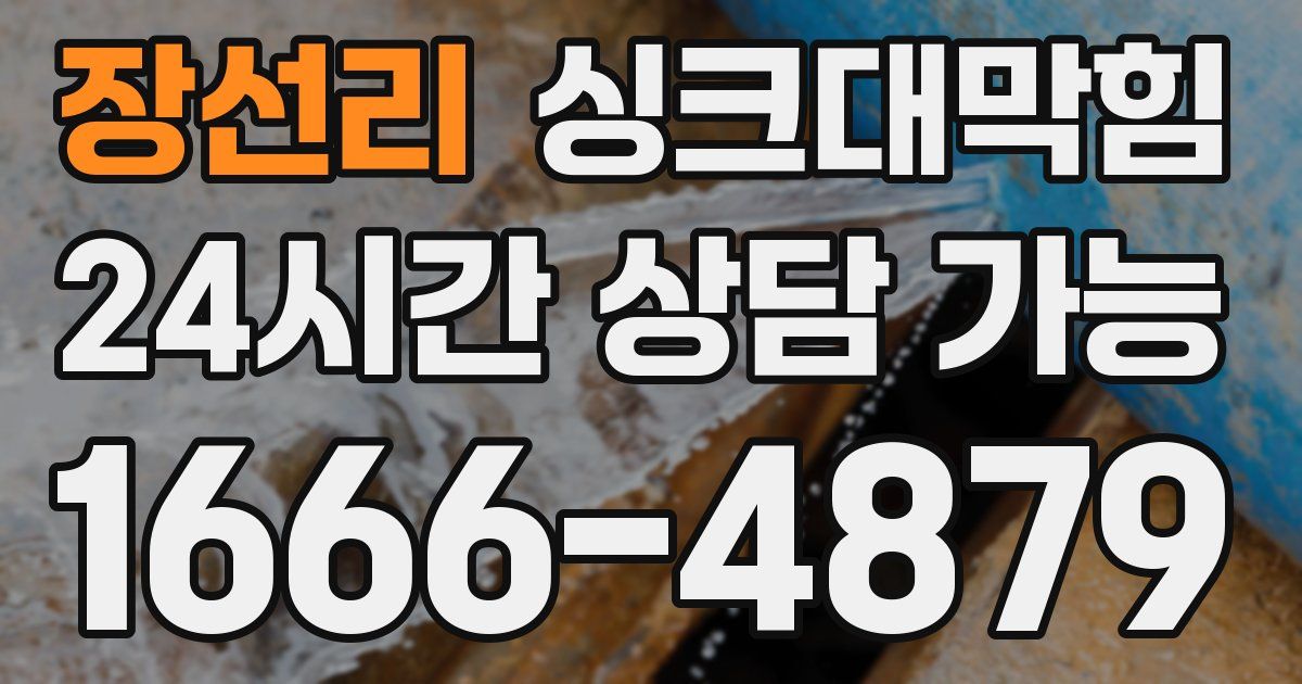 장선리 싱크대 뚫기