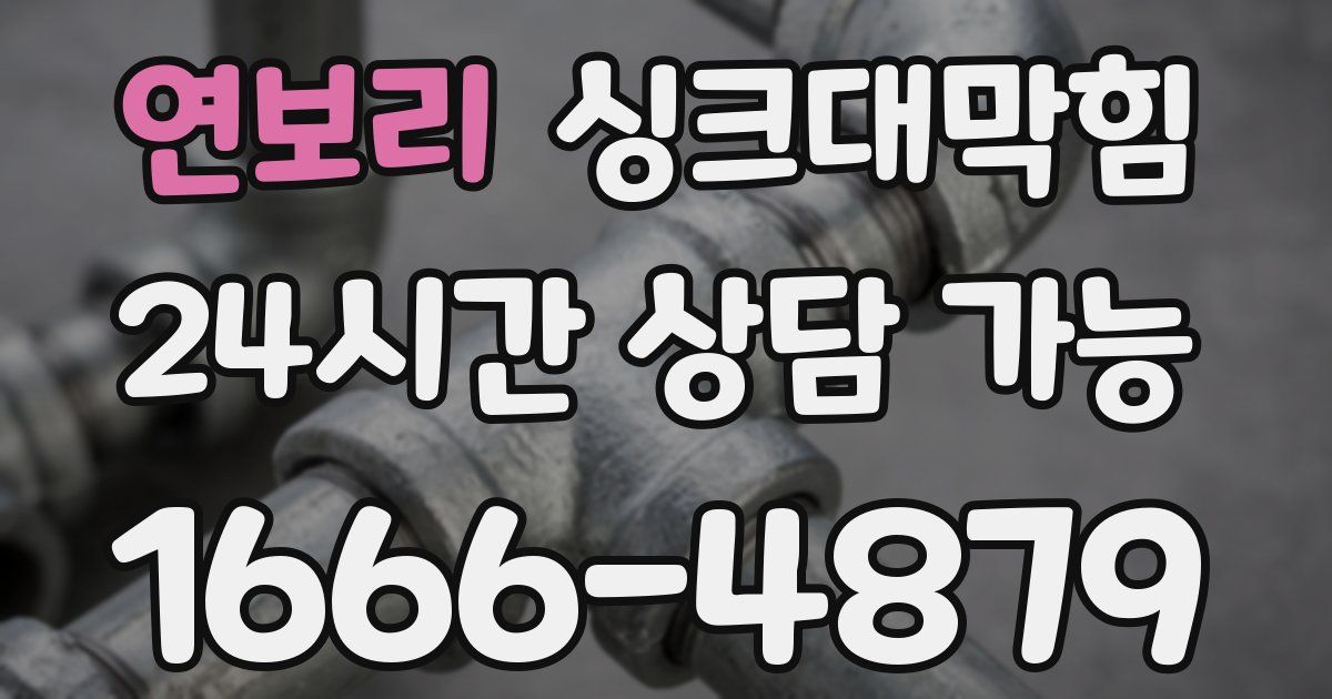 연보리 싱크대 뚫기