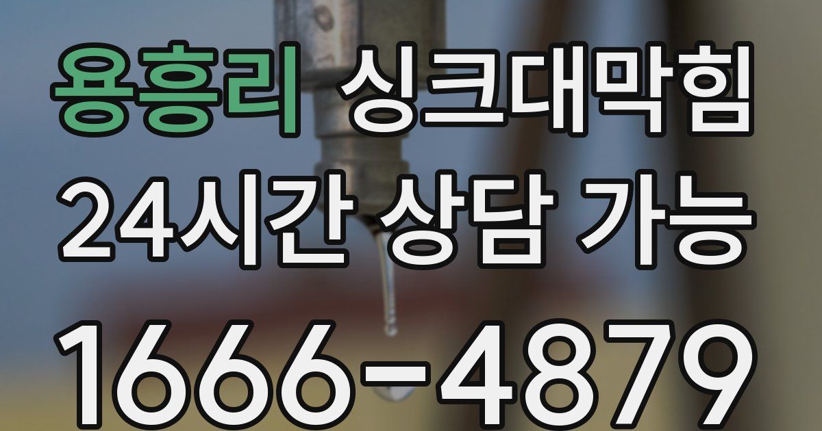 용흥리 싱크대 뚫기