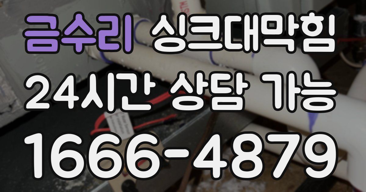 금수리 싱크대 뚫기