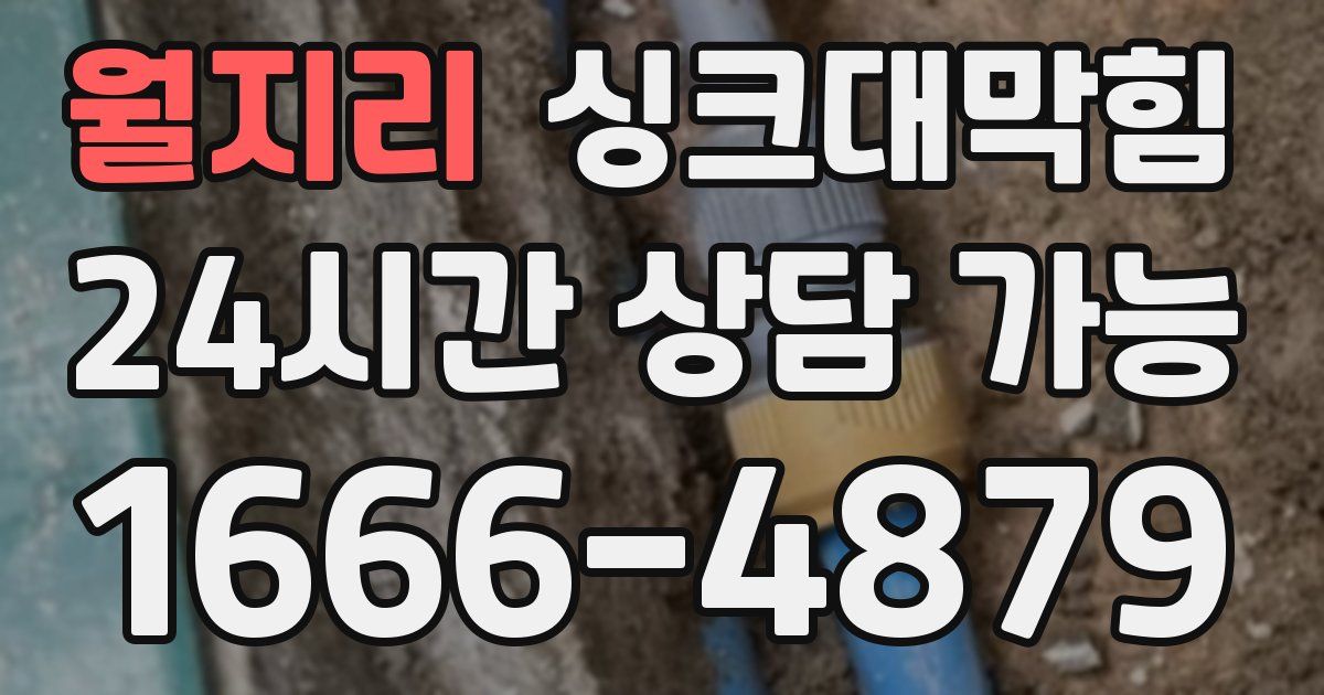 월지리 싱크대 뚫기