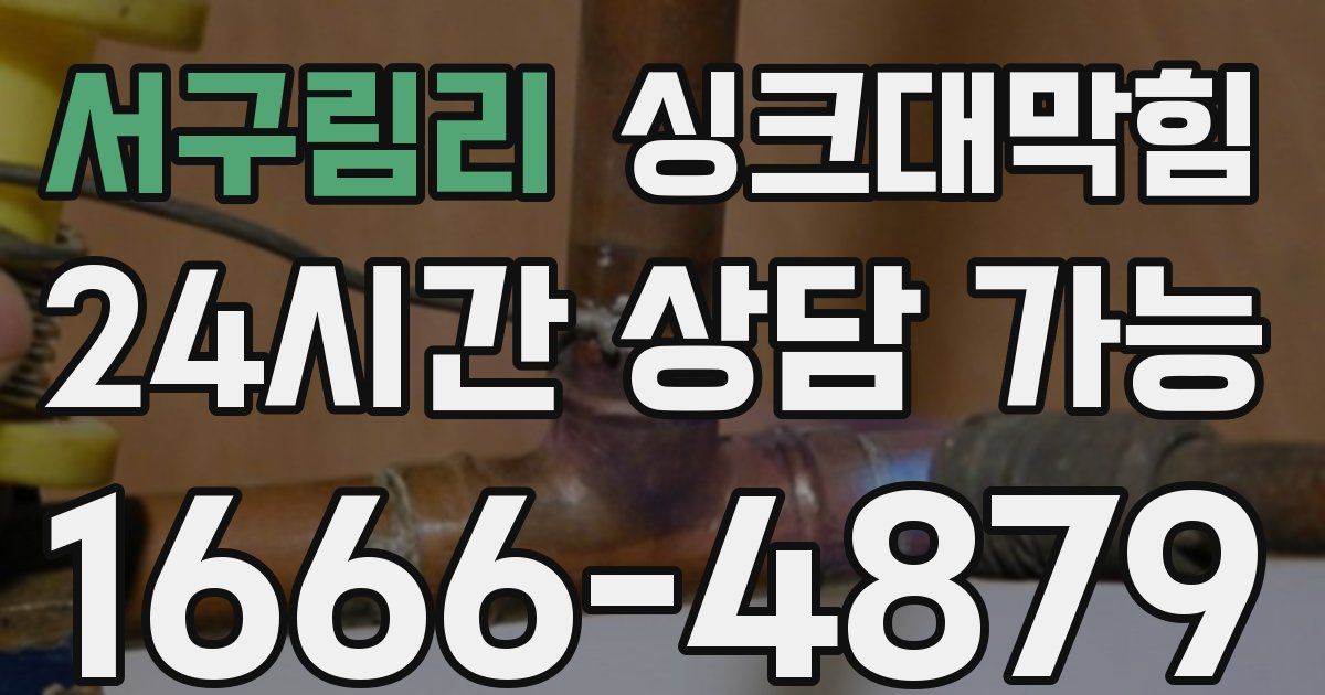 서구림리 싱크대 뚫기