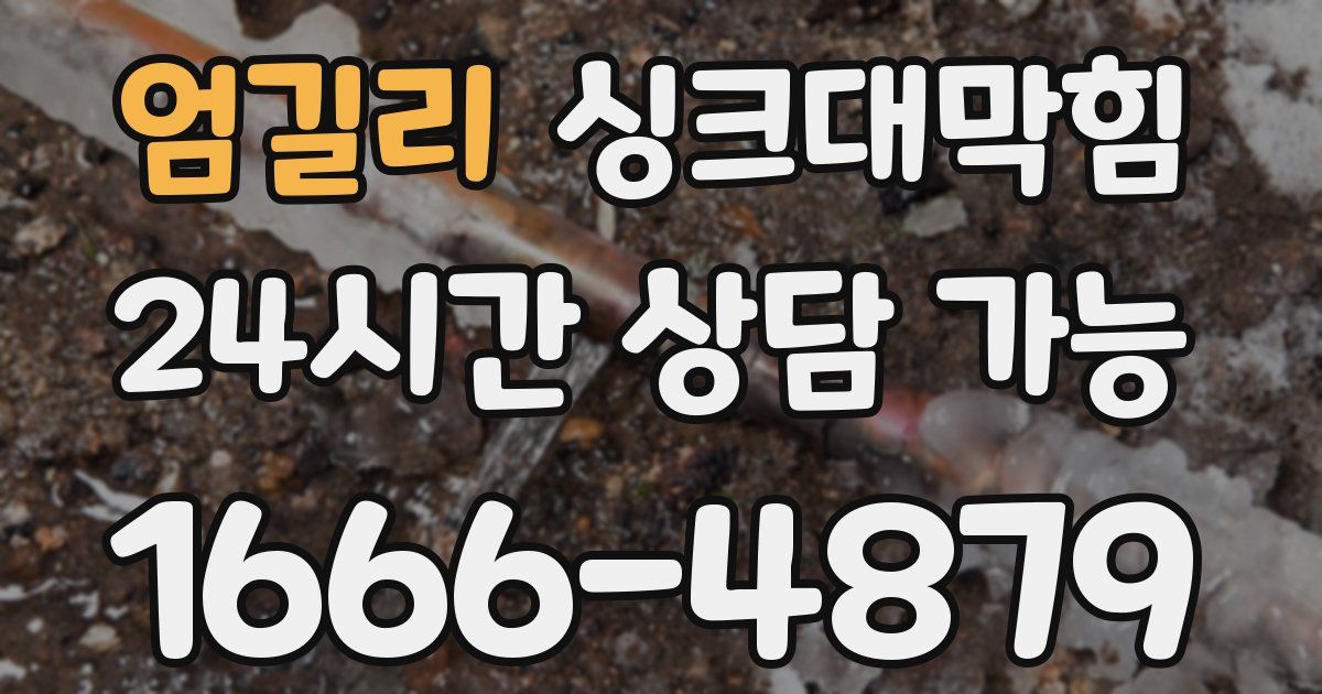 엄길리 싱크대 뚫기