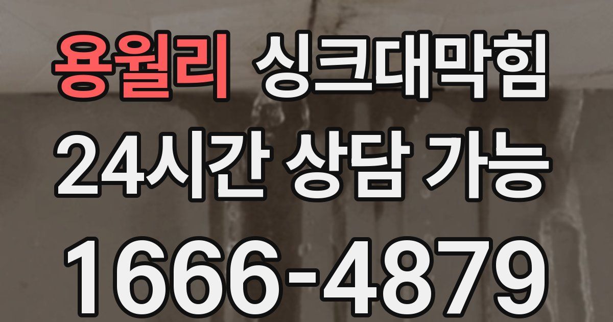 용월리 싱크대 뚫기