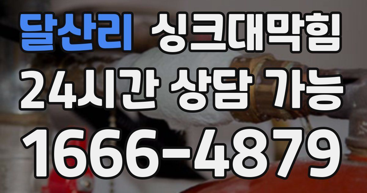 달산리 싱크대 뚫기