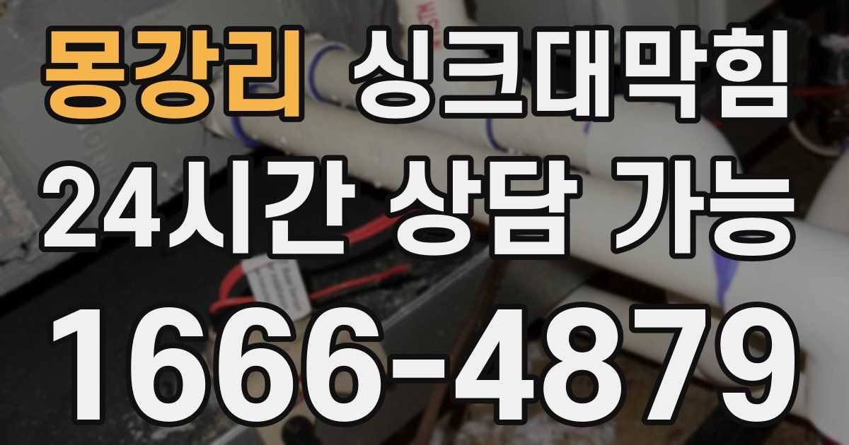 몽강리 싱크대 뚫기