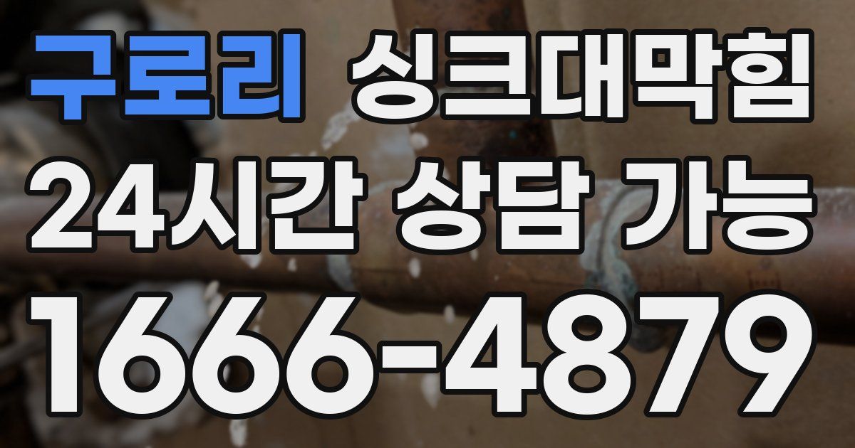 구로리 싱크대 뚫기