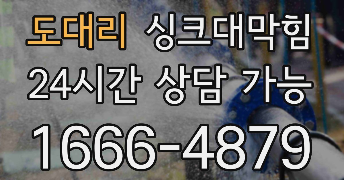 도대리 싱크대 뚫기